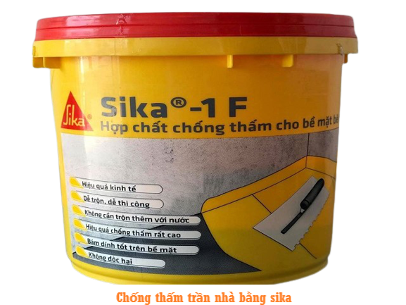 Chống thấm trần nhà bằng sika